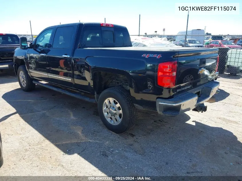 2015 Chevrolet Silverado 2500Hd Ltz VIN: 1GC1KWE82FF115074 Lot: 40433335