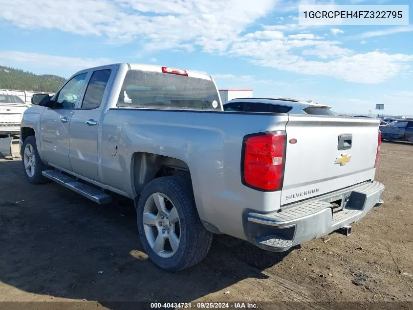 2015 Chevrolet Silverado 1500 Ls VIN: 1GCRCPEH4FZ322795 Lot: 40434731