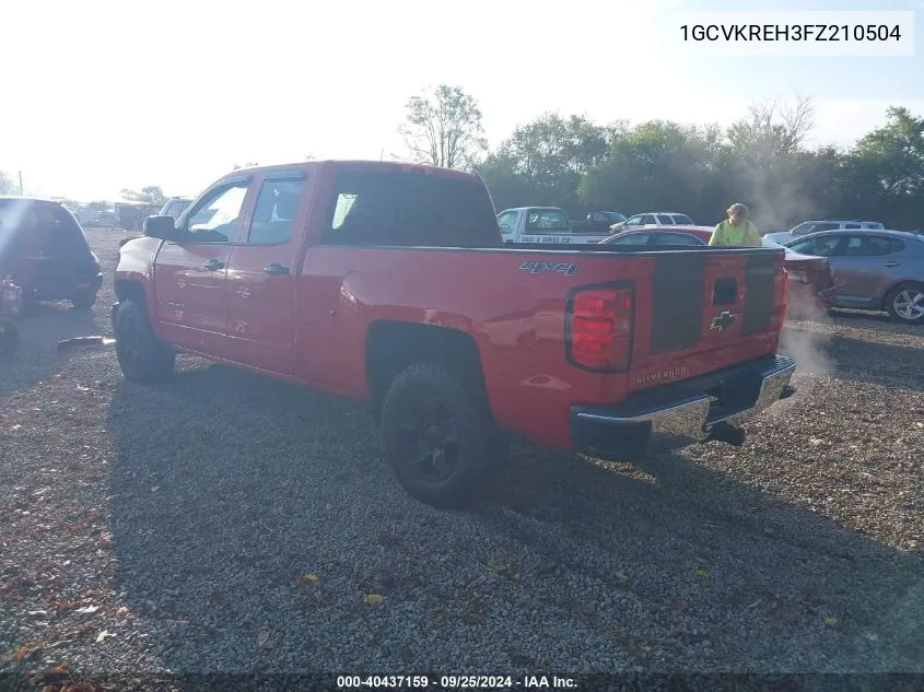 2015 Chevrolet Silverado 1500 1Lt/2Lt VIN: 1GCVKREH3FZ210504 Lot: 40437159