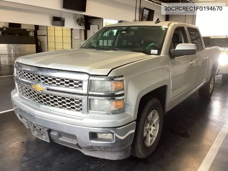 2015 Chevrolet Silverado C1500 Lt VIN: 3GCPCREC1FG194670 Lot: 40438274