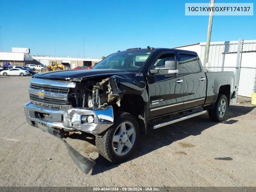 2015 Chevrolet Silverado K2500 Heavy Duty Ltz VIN: 1GC1KWEGXFF174137 Lot: 40441854