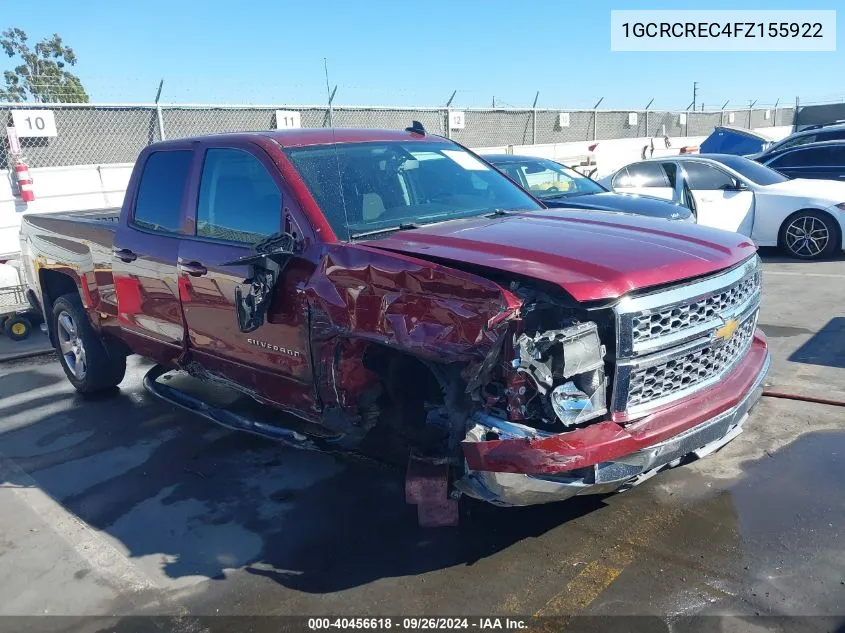 2015 Chevrolet Silverado 1500 1Lt VIN: 1GCRCREC4FZ155922 Lot: 40456618