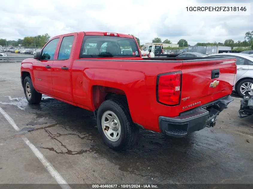 2015 Chevrolet Silverado 1500 Wt VIN: 1GCRCPEH2FZ318146 Lot: 40460677