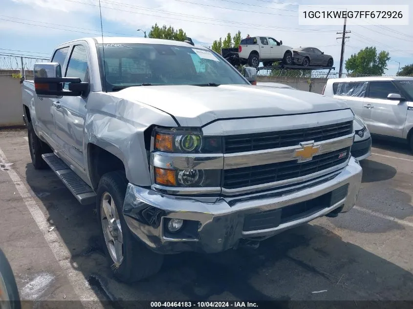 2015 Chevrolet Silverado 2500Hd Ltz VIN: 1GC1KWEG7FF672926 Lot: 40464183