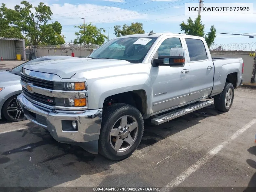 2015 Chevrolet Silverado 2500Hd Ltz VIN: 1GC1KWEG7FF672926 Lot: 40464183