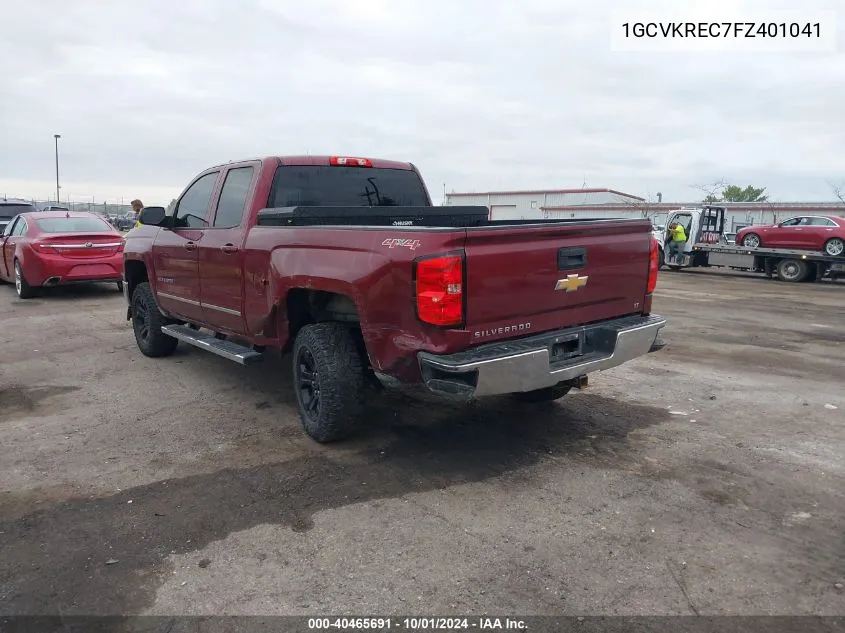 2015 Chevrolet Silverado K1500 Lt VIN: 1GCVKREC7FZ401041 Lot: 40465691