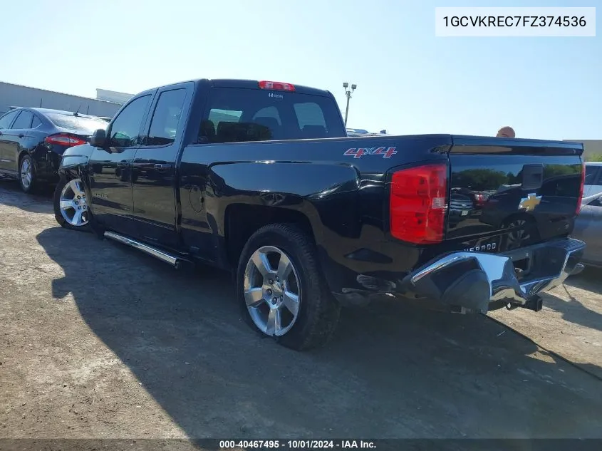 2015 Chevrolet Silverado K1500 Lt VIN: 1GCVKREC7FZ374536 Lot: 40467495