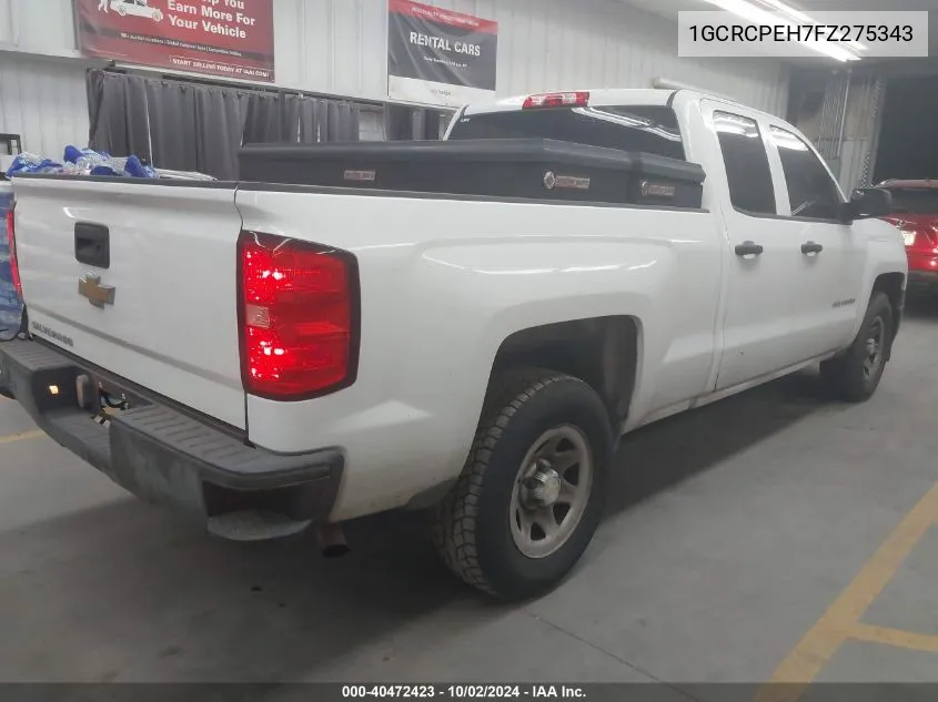 2015 Chevrolet Silverado 1500 C1500 VIN: 1GCRCPEH7FZ275343 Lot: 40472423