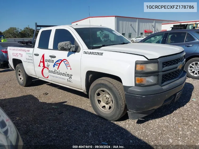 2015 Chevrolet Silverado 1500 Wt VIN: 1GCRCPECXFZ178786 Lot: 40474410