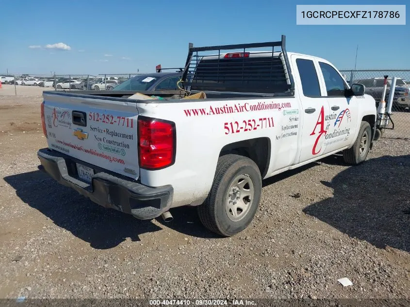 1GCRCPECXFZ178786 2015 Chevrolet Silverado 1500 Wt