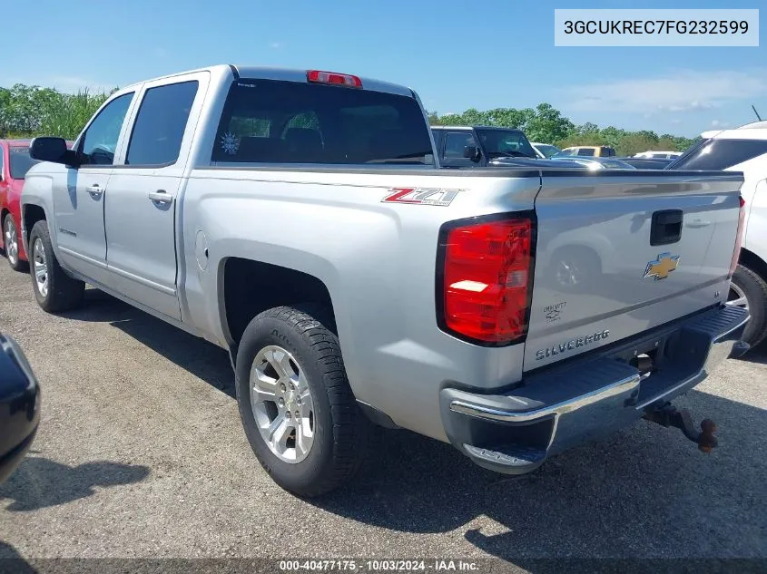 2015 Chevrolet Silverado 1500 2Lt VIN: 3GCUKREC7FG232599 Lot: 40477175