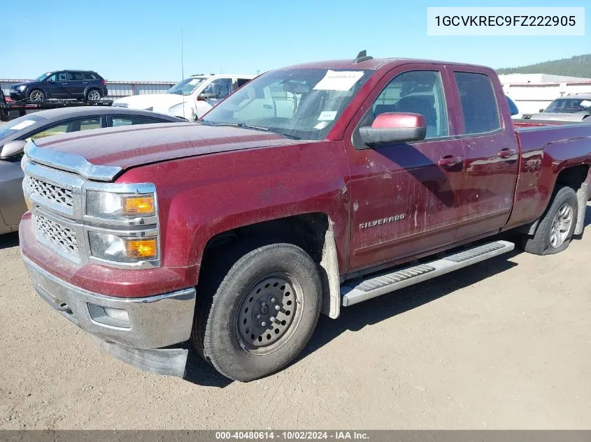 2015 Chevrolet Silverado 1500 1Lt/2Lt VIN: 1GCVKREC9FZ222905 Lot: 40480614