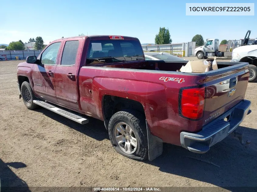 2015 Chevrolet Silverado 1500 1Lt/2Lt VIN: 1GCVKREC9FZ222905 Lot: 40480614