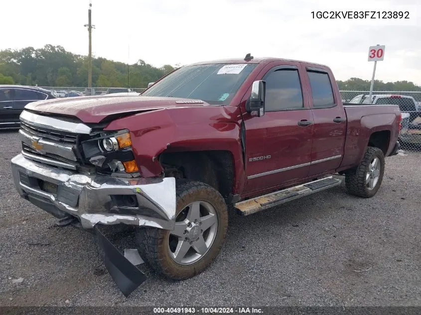 2015 Chevrolet Silverado 2500Hd Lt VIN: 1GC2KVE83FZ123892 Lot: 40491943