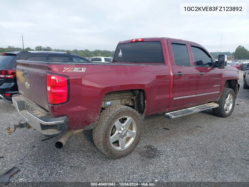 2015 Chevrolet Silverado 2500Hd Lt VIN: 1GC2KVE83FZ123892 Lot: 40491943