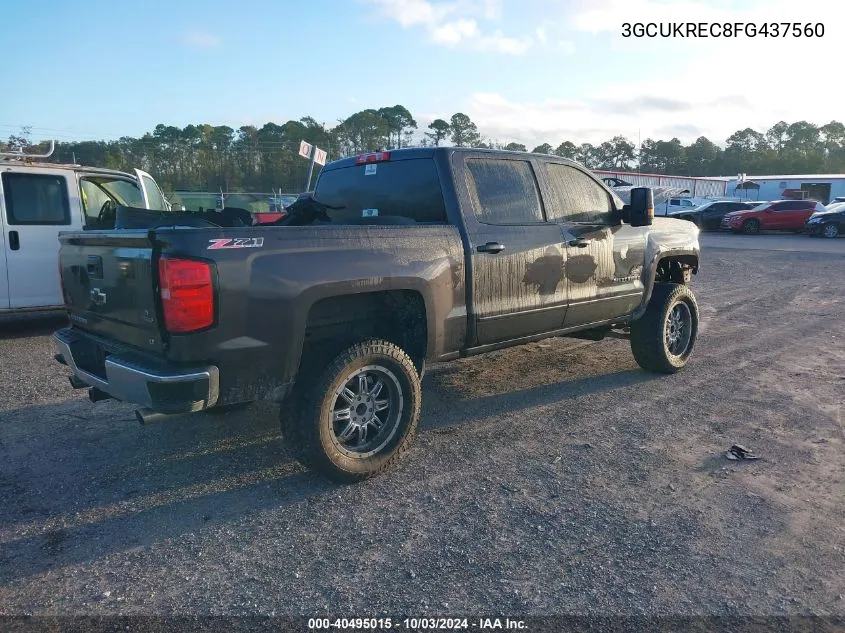 2015 Chevrolet Silverado 1500 2Lt VIN: 3GCUKREC8FG437560 Lot: 40495015