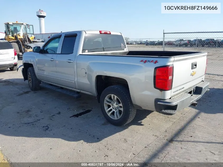 2015 Chevrolet Silverado 1500 1Lt VIN: 1GCVKREH8FZ149666 Lot: 40531787