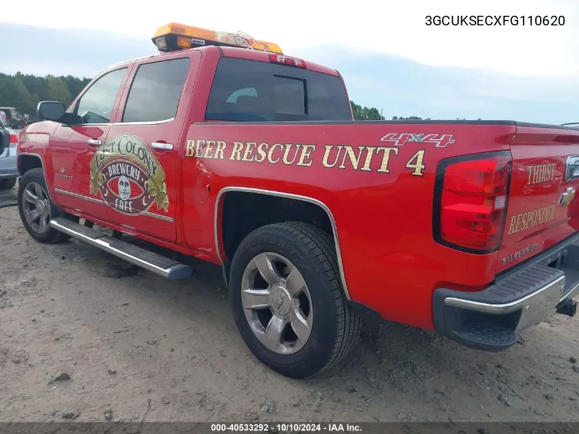 2015 Chevrolet Silverado 1500 1Lz VIN: 3GCUKSECXFG110620 Lot: 40533292