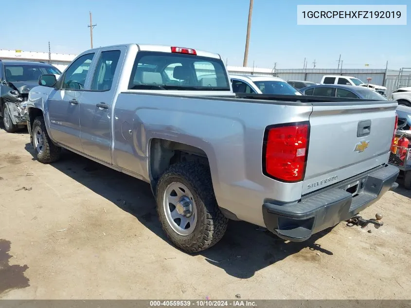 2015 Chevrolet Silverado 1500 Wt VIN: 1GCRCPEHXFZ192019 Lot: 40559539