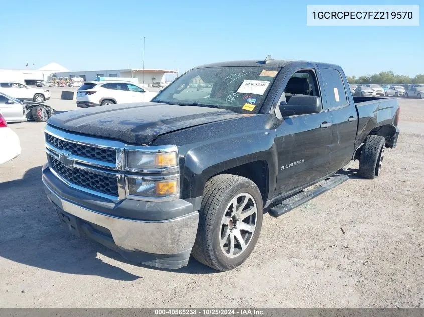 2015 Chevrolet Silverado 1500 Ls VIN: 1GCRCPEC7FZ219570 Lot: 40565238