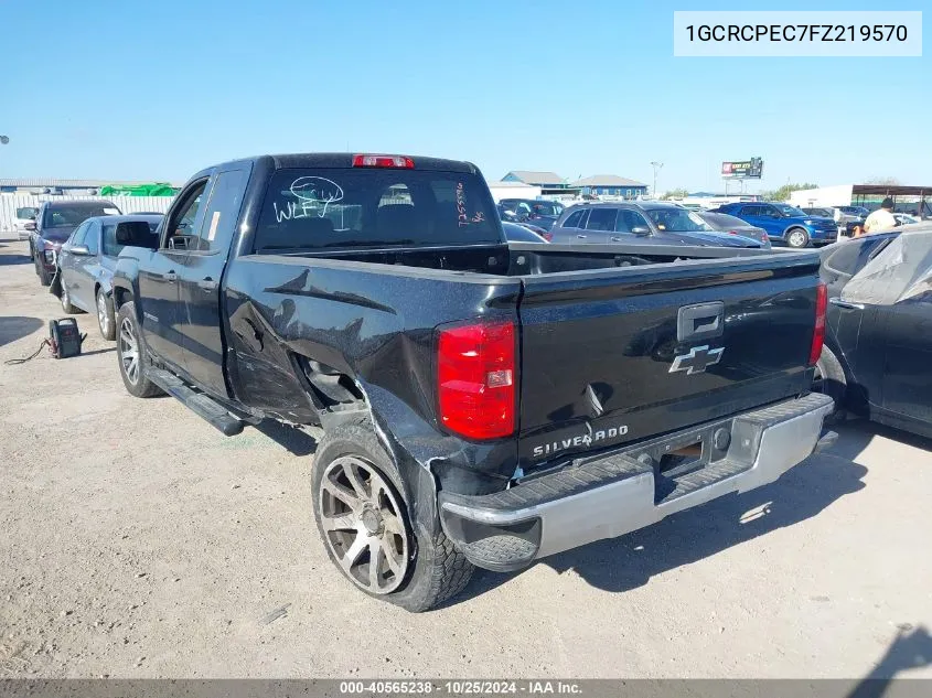 2015 Chevrolet Silverado 1500 Ls VIN: 1GCRCPEC7FZ219570 Lot: 40565238