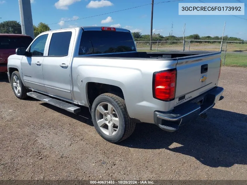 2015 Chevrolet Silverado 1500 1Lt VIN: 3GCPCREC6FG173992 Lot: 40631453