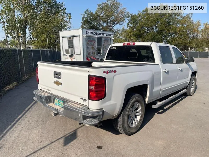 2015 Chevrolet Silverado 1500 1Lt VIN: 3GCUKREC1FG151260 Lot: 40632461