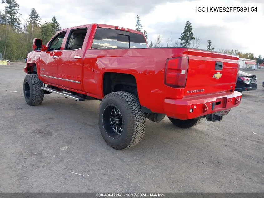 2015 Chevrolet Silverado 2500Hd Ltz VIN: 1GC1KWE82FF589154 Lot: 40647255