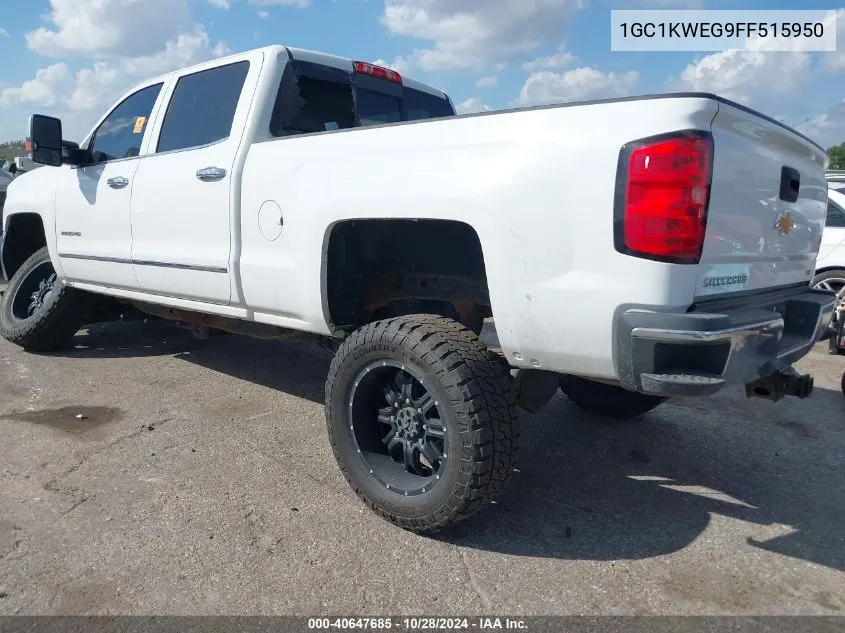 2015 Chevrolet Silverado 2500Hd Ltz VIN: 1GC1KWEG9FF515950 Lot: 40647685