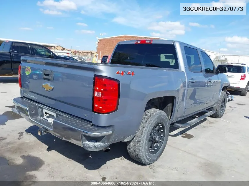 2015 Chevrolet Silverado 1500 1Lt VIN: 3GCUKREC0FG270773 Lot: 40664686