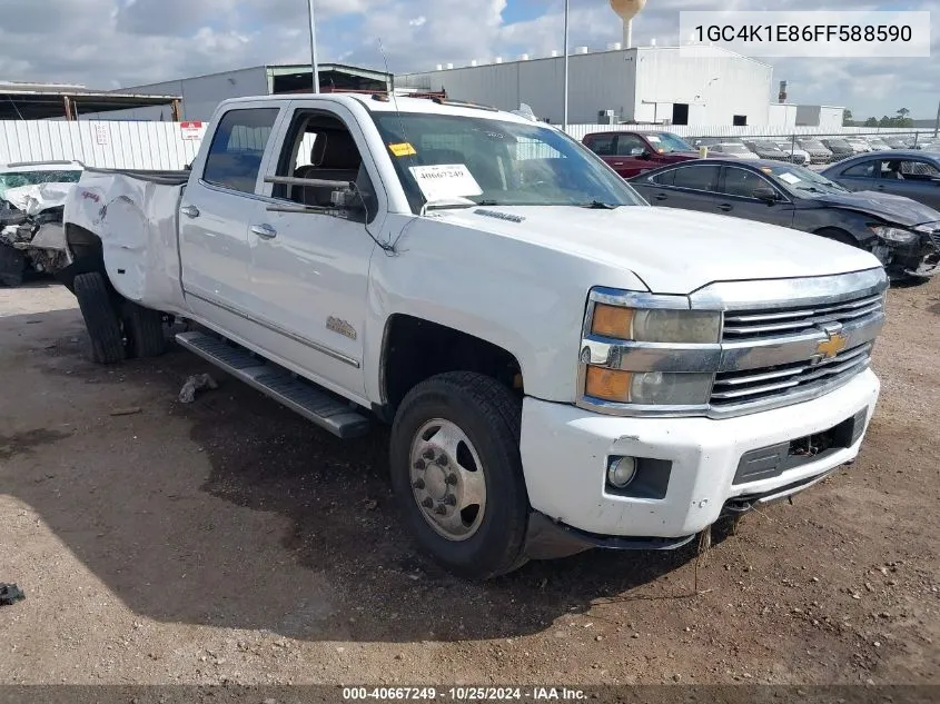 2015 Chevrolet Silverado 3500Hd High Country VIN: 1GC4K1E86FF588590 Lot: 40667249