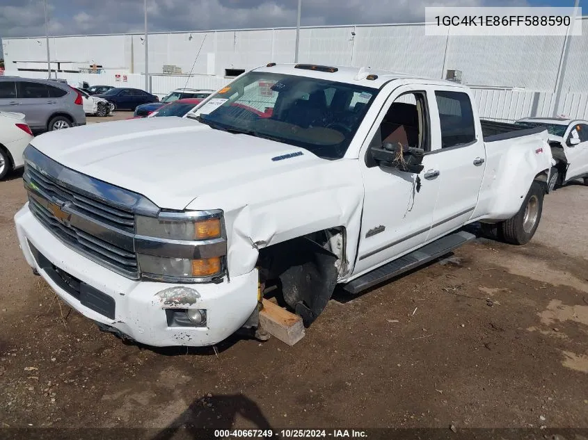 2015 Chevrolet Silverado 3500Hd High Country VIN: 1GC4K1E86FF588590 Lot: 40667249