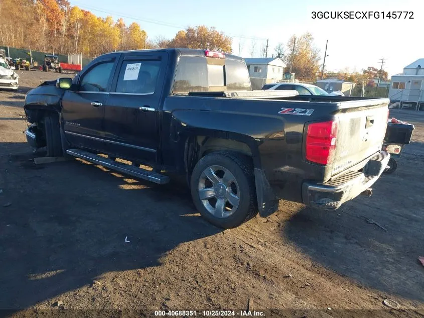 2015 Chevrolet Silverado 1500 K1500 Ltz VIN: 3GCUKSECXFG145772 Lot: 40688351