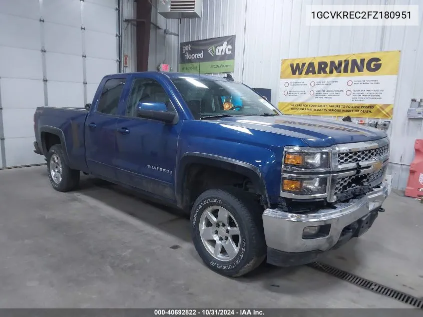 1GCVKREC2FZ180951 2015 Chevrolet Silverado 1500 K1500 Lt