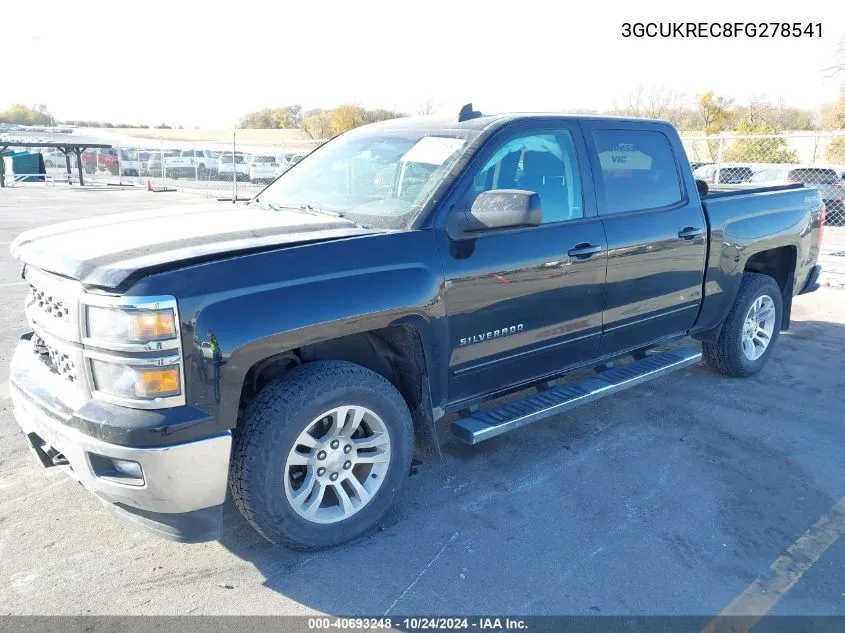 3GCUKREC8FG278541 2015 Chevrolet Silverado 1500 1Lt