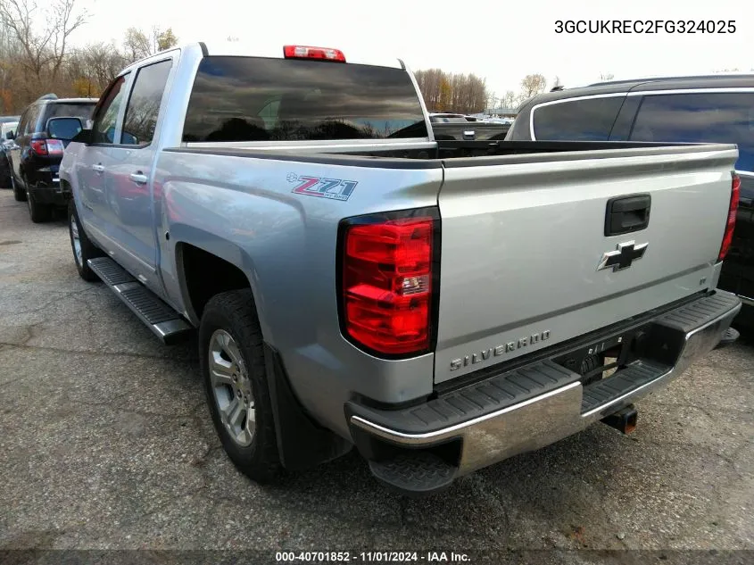 2015 Chevrolet Silverado 1500 2Lt VIN: 3GCUKREC2FG324025 Lot: 40701852