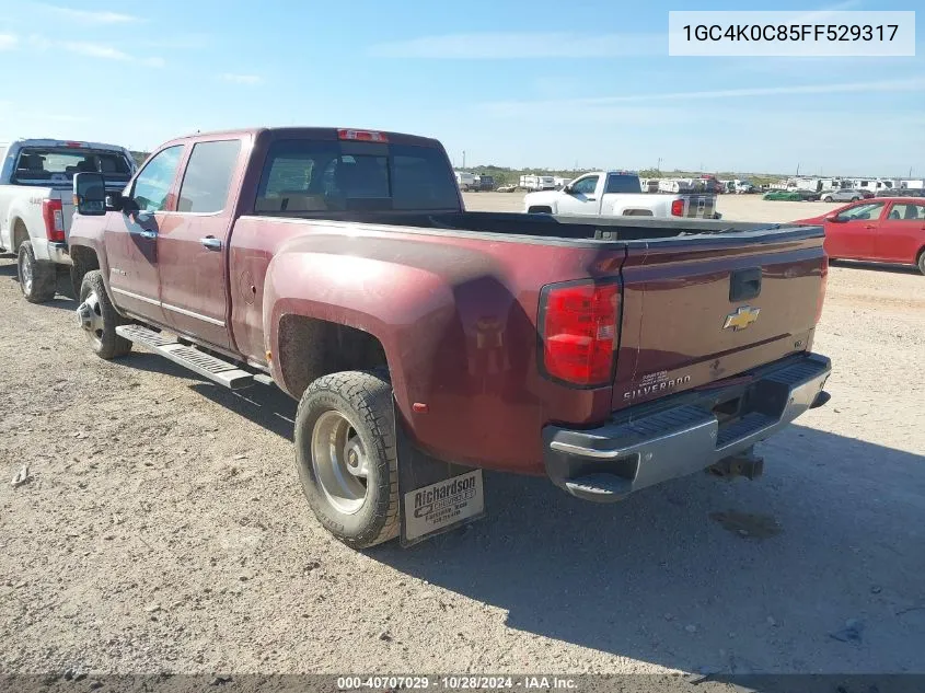 2015 Chevrolet Silverado 3500Hd Ltz VIN: 1GC4K0C85FF529317 Lot: 40707029