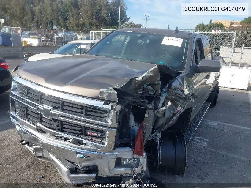 2015 Chevrolet Silverado 1500 2Lt VIN: 3GCUKREC0FG404049 Lot: 40721549