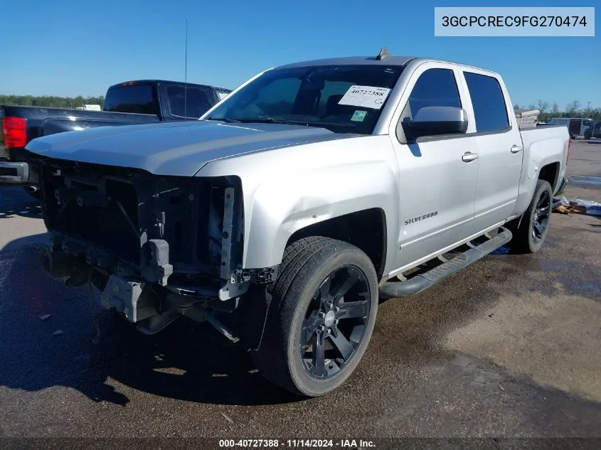 2015 Chevrolet Silverado 1500 1Lt VIN: 3GCPCREC9FG270474 Lot: 40727388