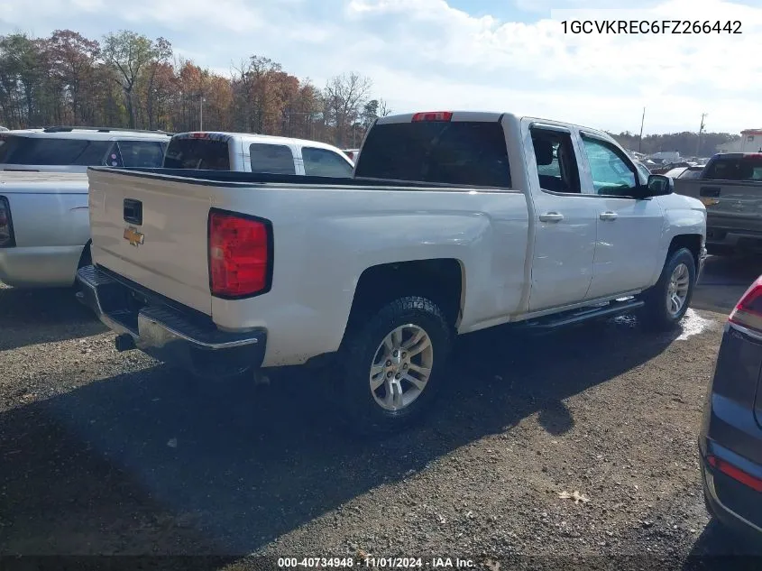 2015 Chevrolet Silverado 1500 1Lt VIN: 1GCVKREC6FZ266442 Lot: 40734948