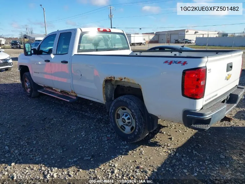 2015 Chevrolet Silverado 2500Hd Wt VIN: 1GC2KUEGXFZ501482 Lot: 40746616