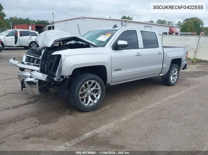 2015 Chevrolet Silverado 1500 2Lt VIN: 3GCUKREC6FG422555 Lot: 40749861