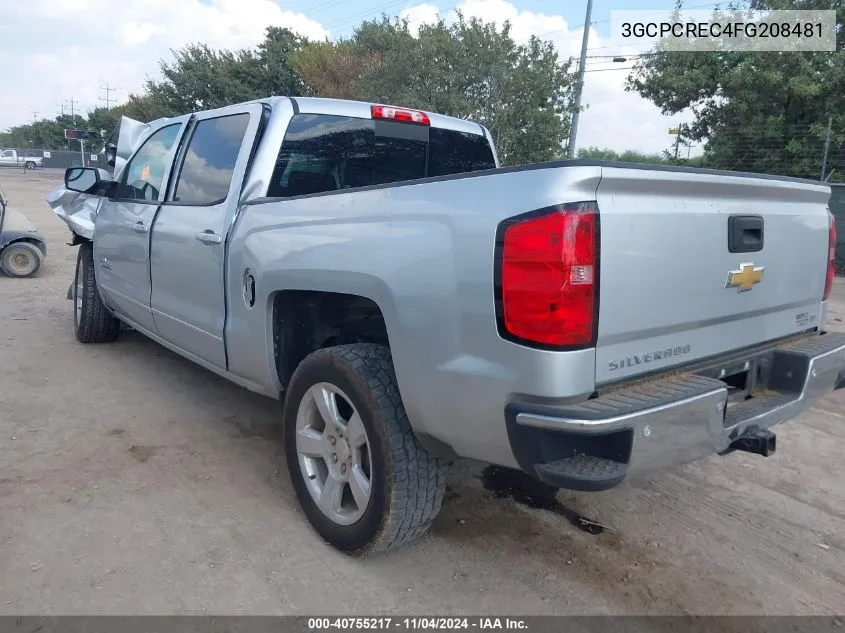 2015 Chevrolet Silverado 1500 1Lt VIN: 3GCPCREC4FG208481 Lot: 40755217