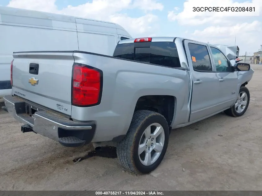 2015 Chevrolet Silverado 1500 1Lt VIN: 3GCPCREC4FG208481 Lot: 40755217