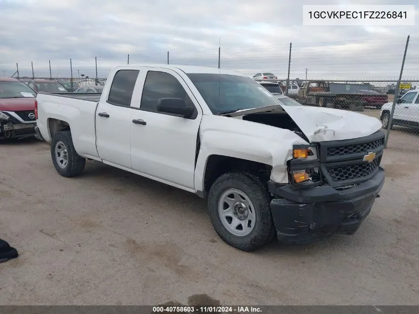 2015 Chevrolet Silverado 1500 Wt VIN: 1GCVKPEC1FZ226841 Lot: 40758603