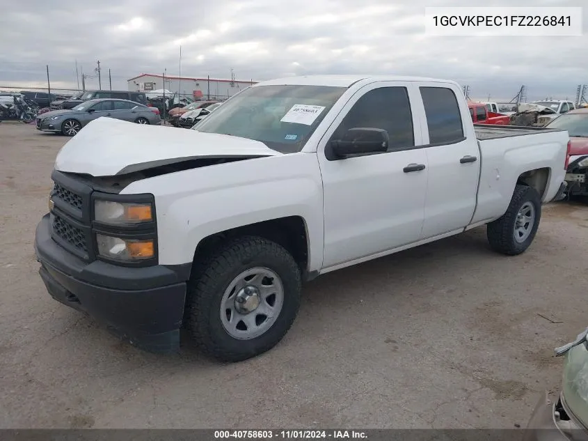 2015 Chevrolet Silverado 1500 Wt VIN: 1GCVKPEC1FZ226841 Lot: 40758603