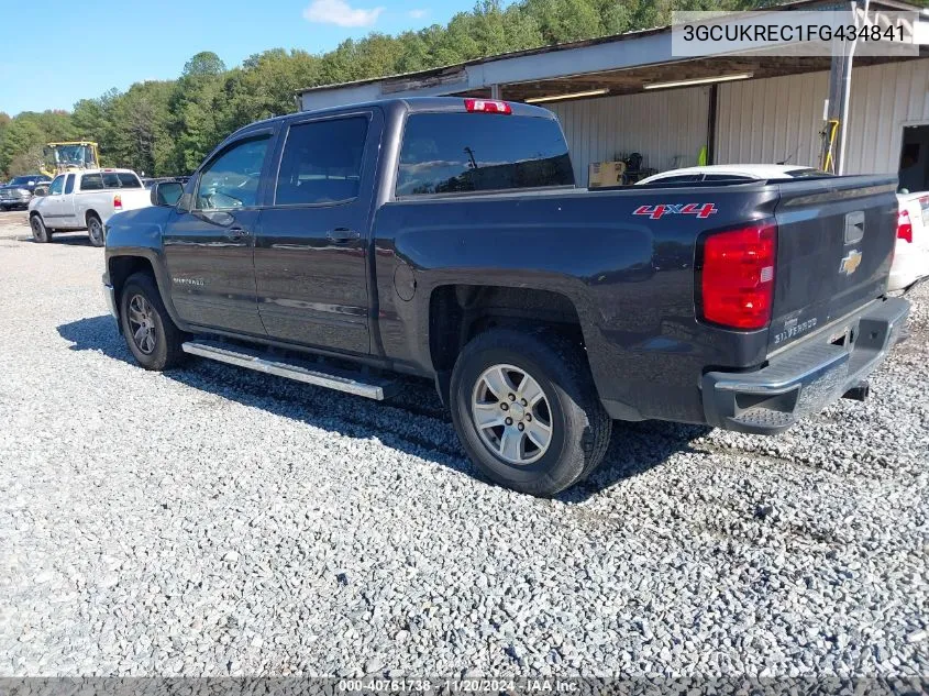 2015 Chevrolet Silverado 1500 1Lt VIN: 3GCUKREC1FG434841 Lot: 40761738