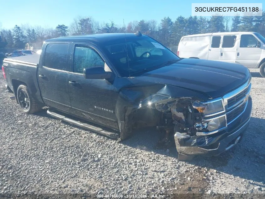 2015 Chevrolet Silverado 1500 2Lt VIN: 3GCUKREC7FG451188 Lot: 40795608