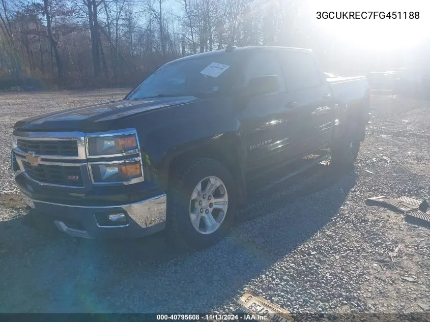 2015 Chevrolet Silverado 1500 2Lt VIN: 3GCUKREC7FG451188 Lot: 40795608