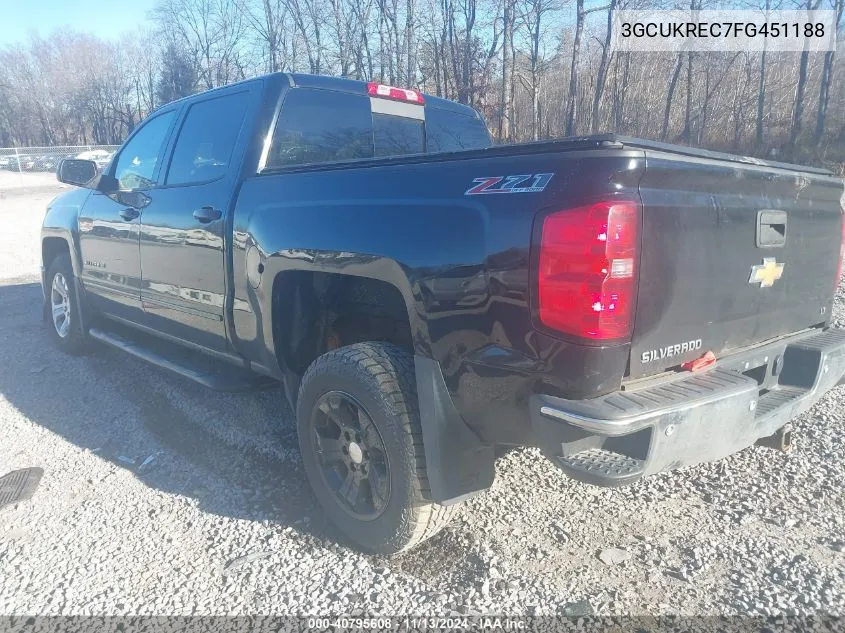 2015 Chevrolet Silverado 1500 2Lt VIN: 3GCUKREC7FG451188 Lot: 40795608